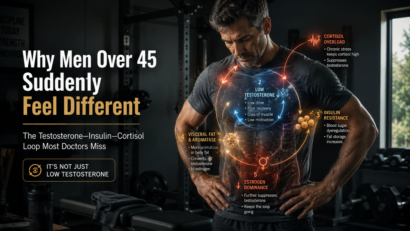 Low Testosterone vs. the Testosterone–Insulin–Cortisol Loop: Why the Distinction Matters for Men Over 45