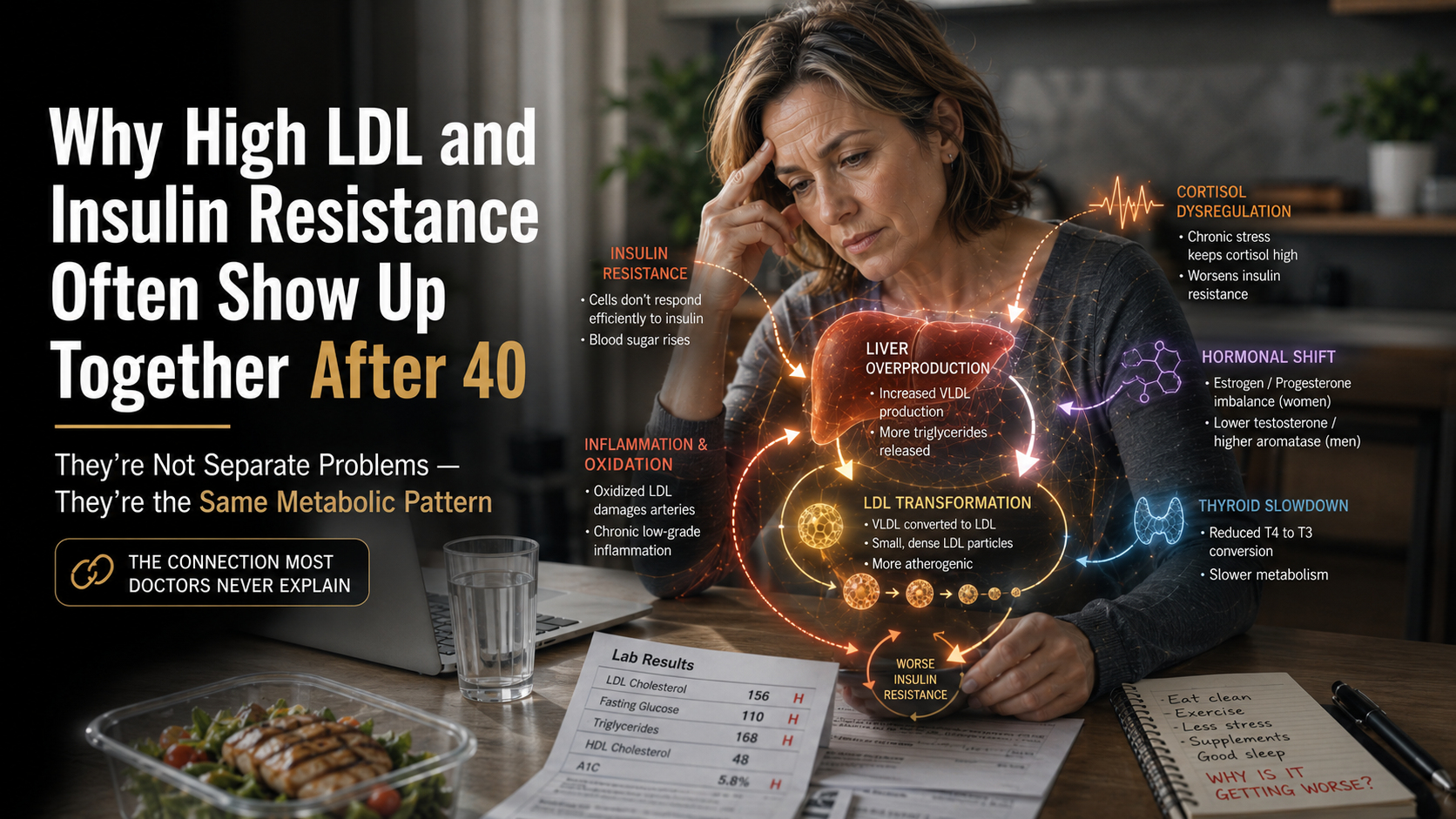What Is the Relationship Between Insulin Resistance and Elevated LDL? (And Why It Matters After 40)