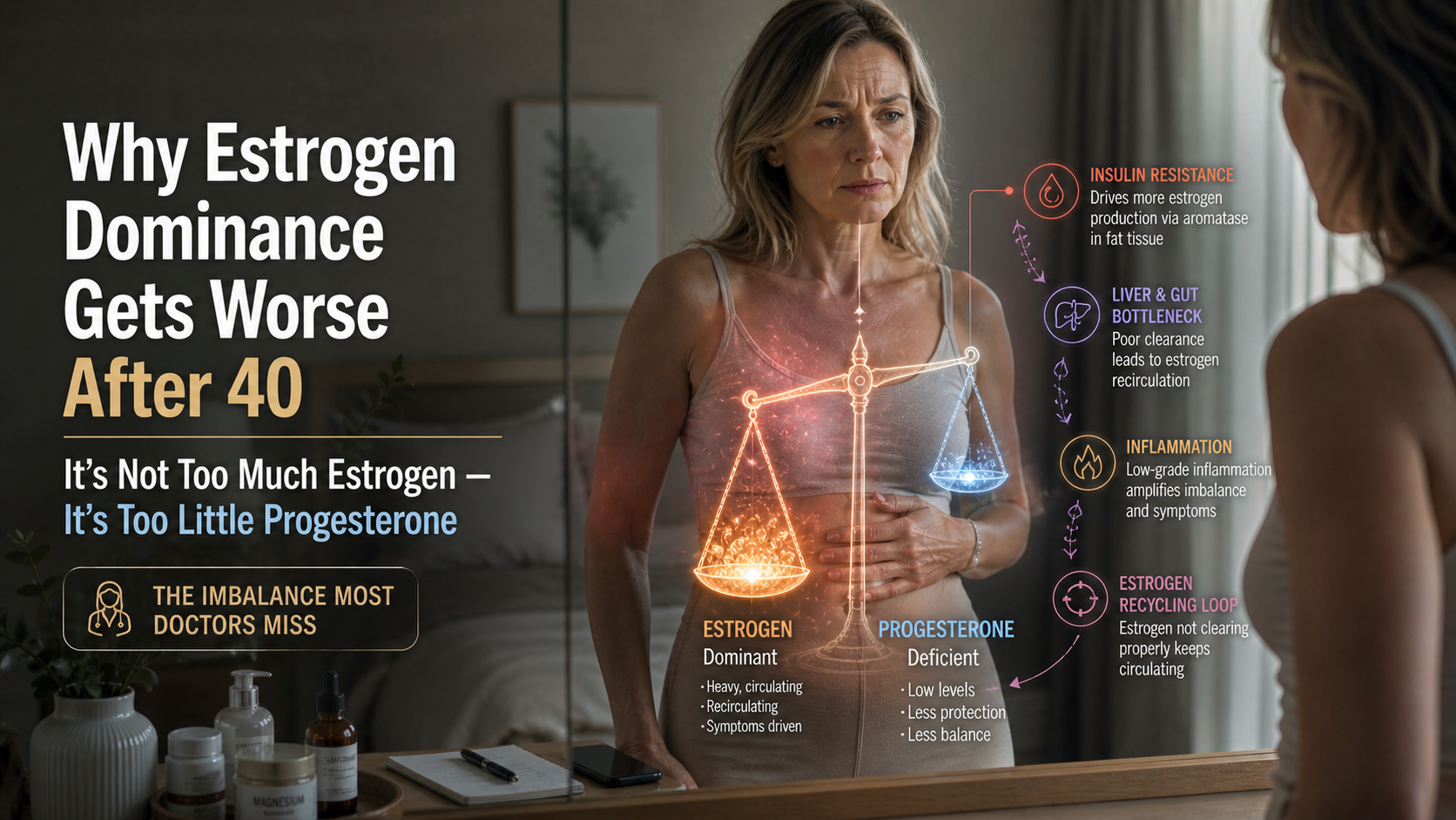Estrogen Dominance After 40: It's Not Too Much Estrogen