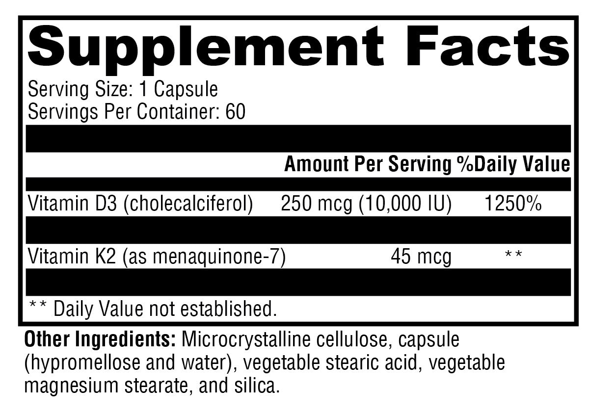 K2-D3 10,000 60 Capsules — Dr. Jay Wrigley Functional Medicine