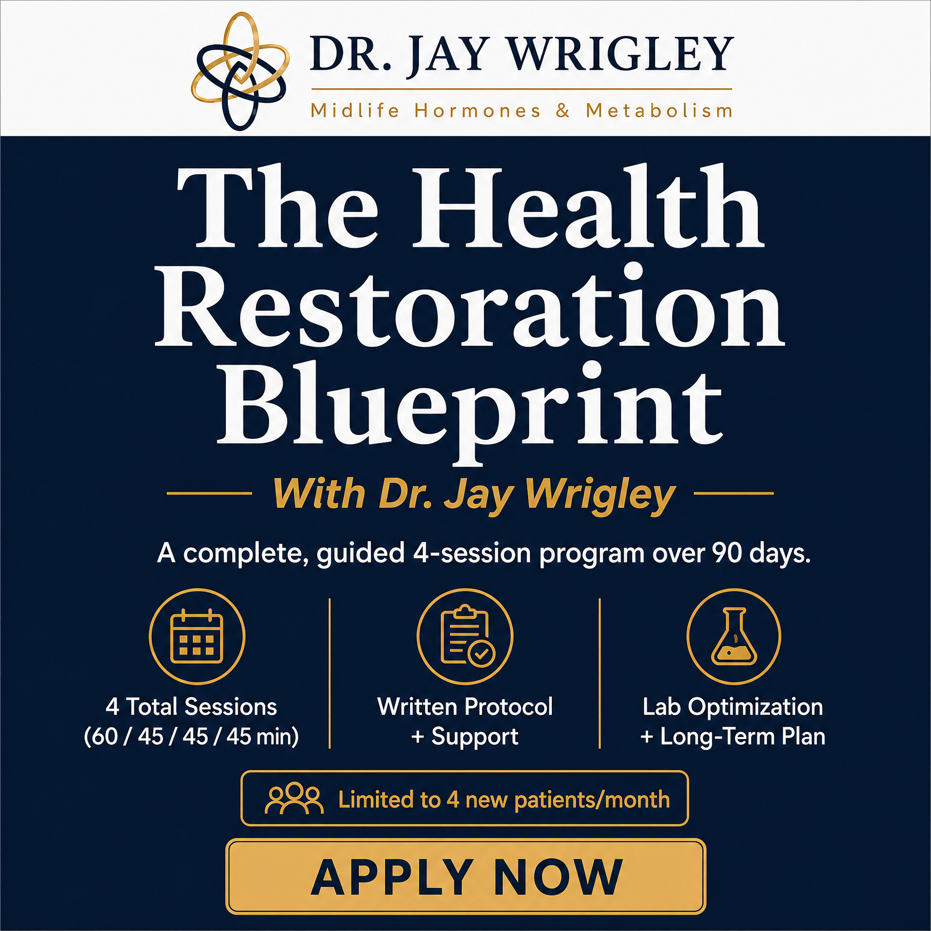 The Health Restoration Blueprint with Dr. Jay Wrigley — 4 Sessions