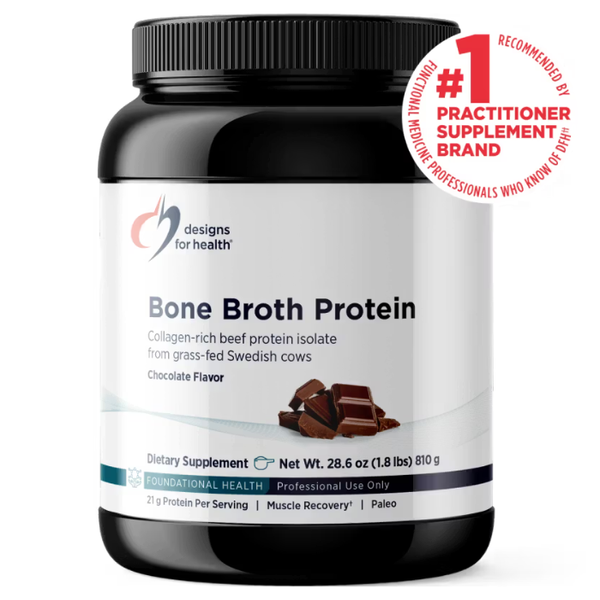 Bone Broth Protein — Chocolate (Designs for Health, 810g)