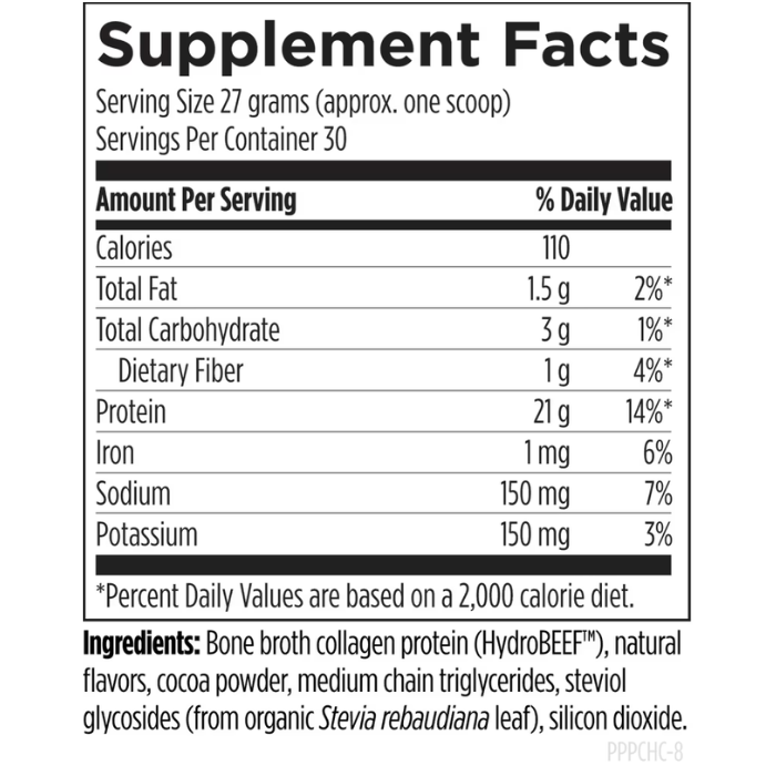 Bone Broth Protein — Chocolate (Designs for Health, 810g) — Dr. Jay Wrigley Functional Medicine