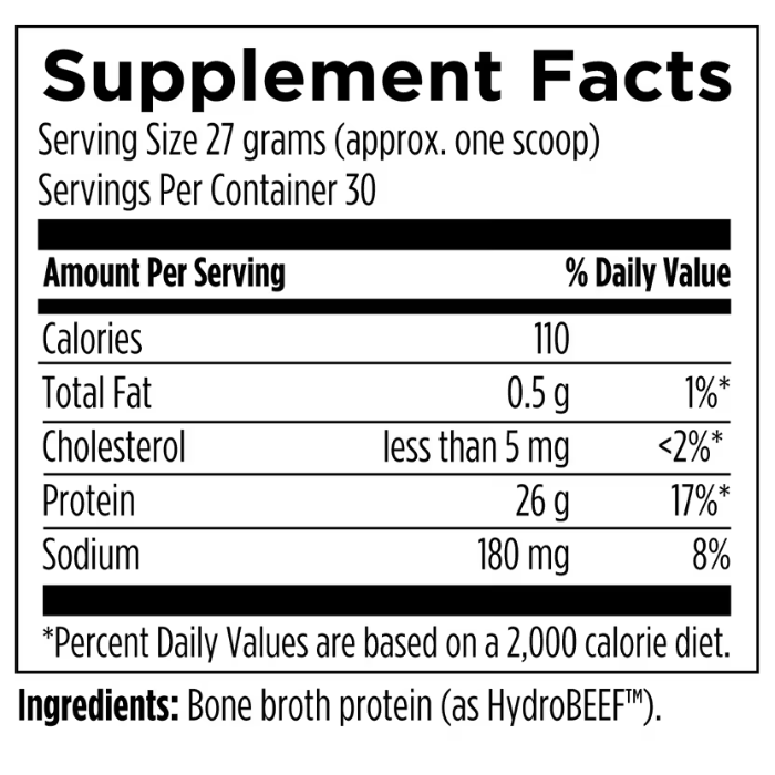 Bone Broth Protein — Unflavored (Designs for Health, 810g) — Dr. Jay Wrigley Functional Medicine